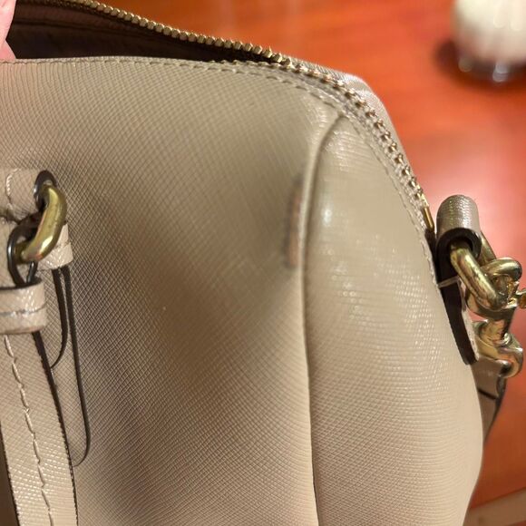COACH - Cream Smooth Leather Mini Satchel Crossbody Bag - Picture 6 of 7